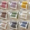 Verdickte Winterdecke, doppelseitiger Flaumplüsch, doppellagig, 3D-Jacquard, einfarbig, fürs Büro, Nickerchen, Schlafsaal, Zuhause, Bett, Sofa, Reise, gemütliche warme Decke
