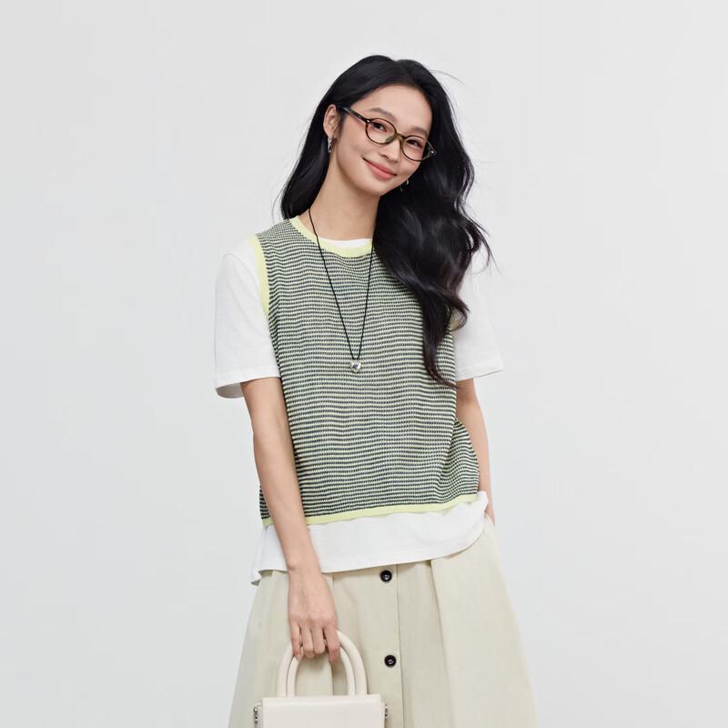 

Elva s Island Women s Color-block Striped Knit Vest M