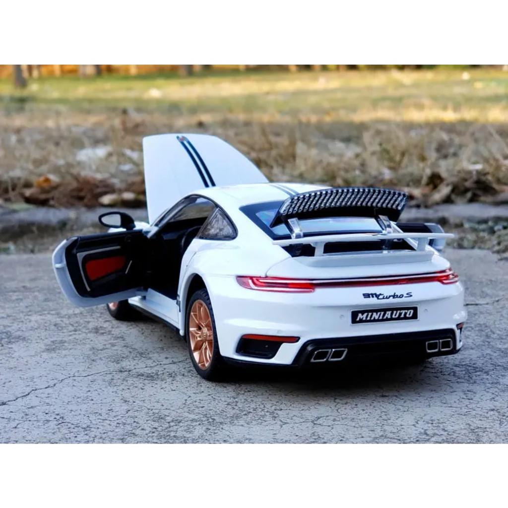 1/24 Porsches 911 TARGA TURBO S Alloy Racing Car Model Diecasts Simulation Metal Toy Car Model Sound Light Collection Gift