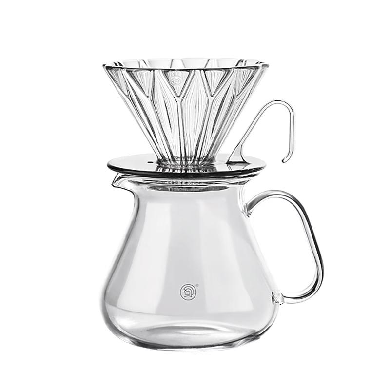 Hero Rhombus Mirror Glass Coffee Dripper Set