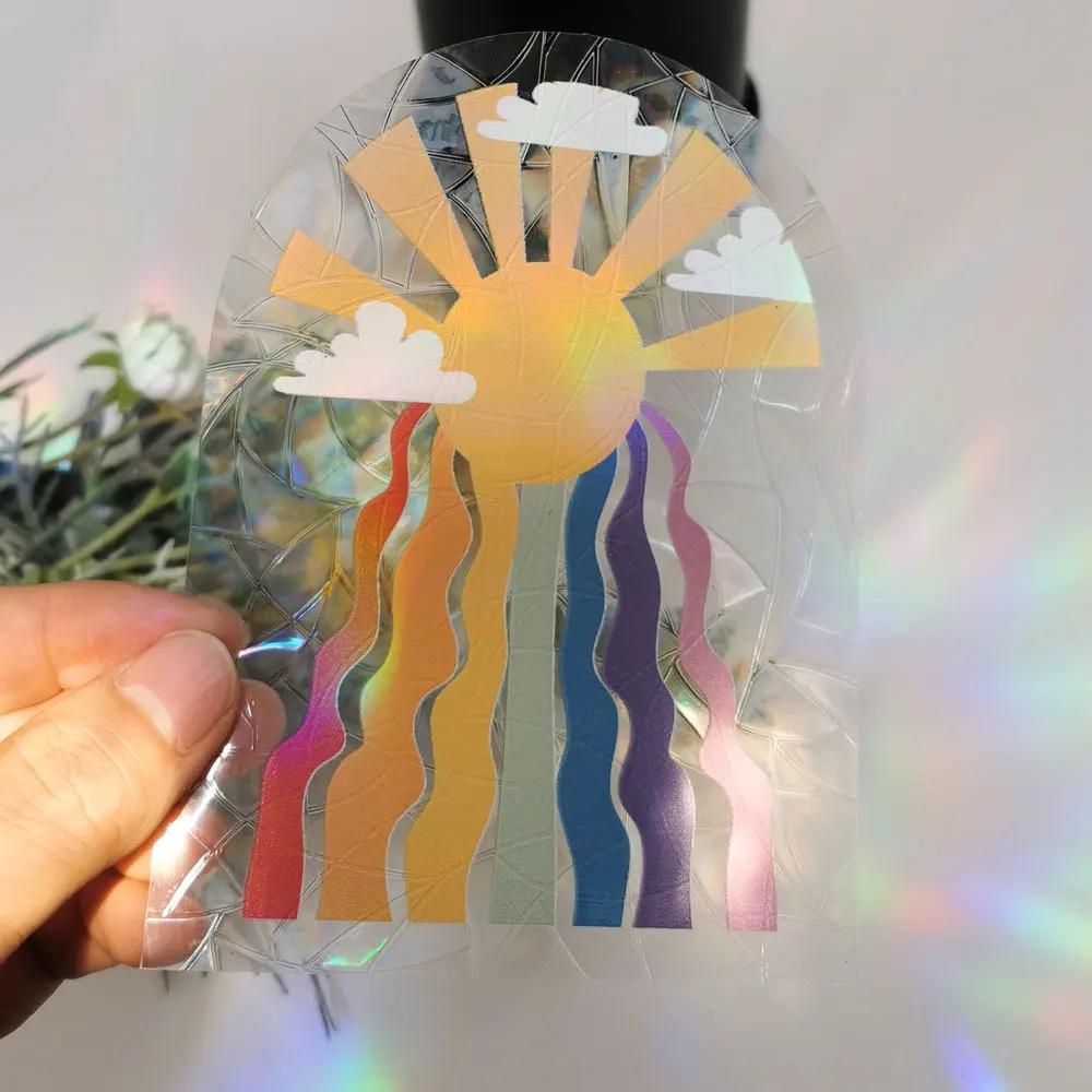 1Pc Sun Catchers Wall Stickers Rainbow Chaser Mirror Sticker DIY Window Decal Bedroom Decoration for Home Decor Light Catcher