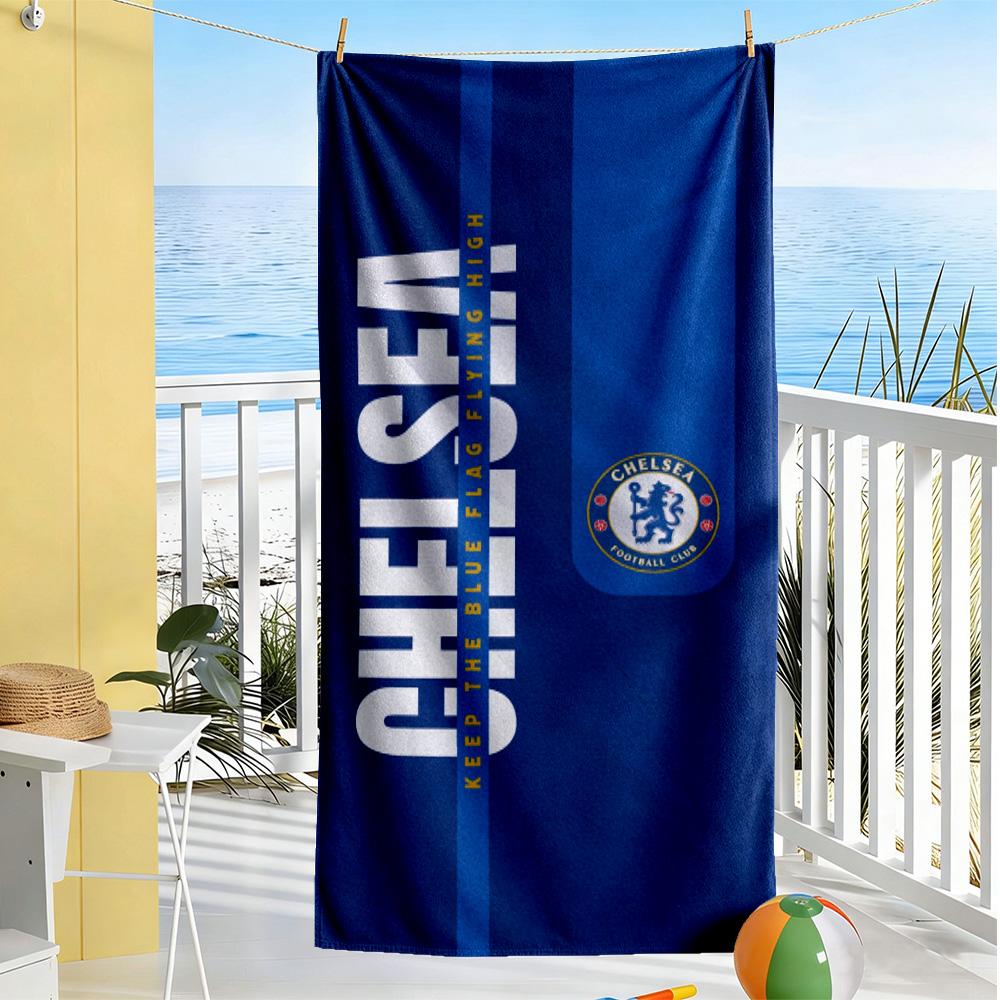 Chelsea Fc Football Player Beach Towel Super Soft Absorbent Comfortable Lightweight Suitable for Swimming, Gym, Camping, Yoga Vacation