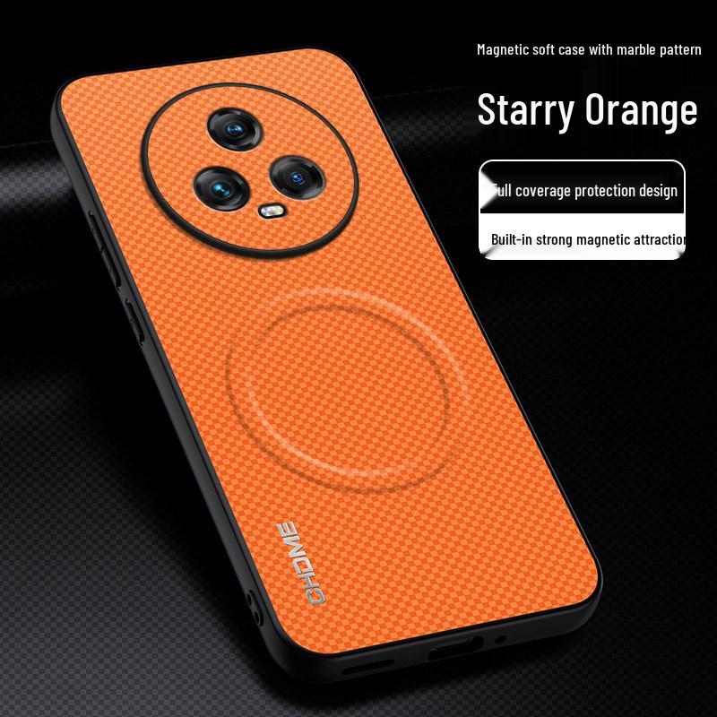 Honor Magic5 Pro Anti-drop Case: High-end Full Coverage, Simple Fashion with Magnetic Buckle and Mark Texture