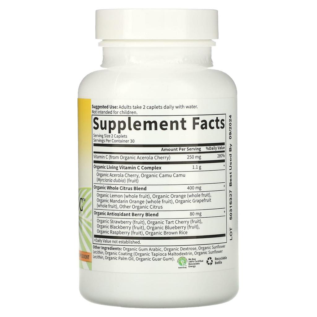 Garden of Life Living Vitamin C, 60 Veggie Capsules