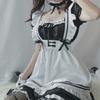 Lolita Black and White Maid Dress Boss Daily Loli Maid Cute Dress Plus Size