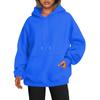 Plus Size Women's Solid Color Drop Shoulder Hooded Sweatshirt with Plus Velvet - Autumn/Winter Collection