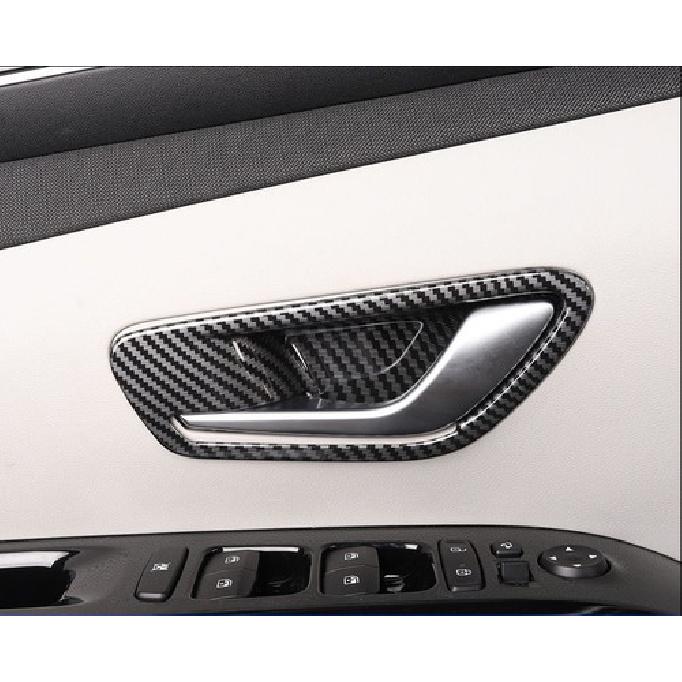 Inner Door Handle Bowl Panel Cover For Hyundai Tucson - ABS Carbon Fiber
