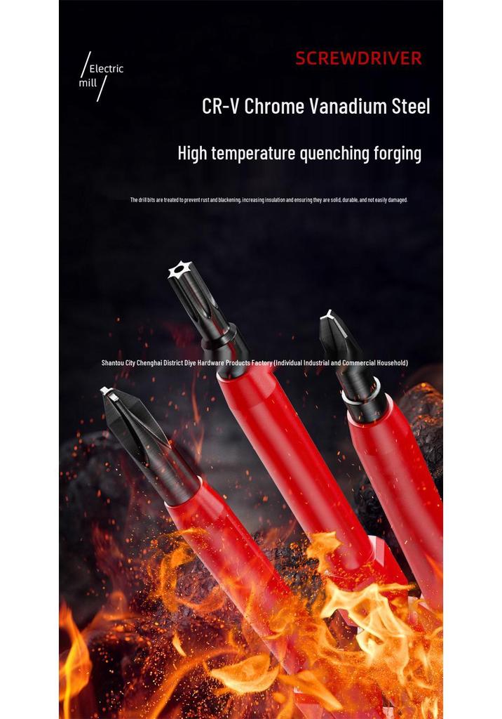 31-in-1 Magnetic Insulated Screwdriver Set – High Voltage Resistant, Phillips & Flathead for Electricians