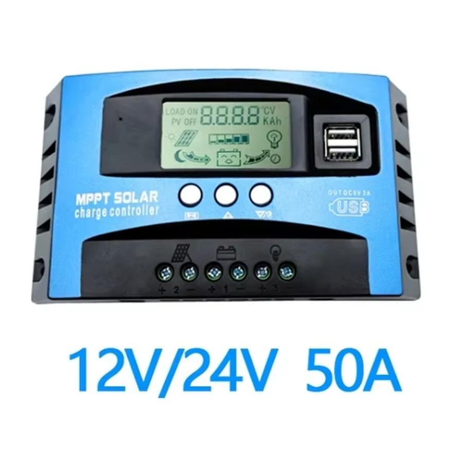 Hot sell Solar Charge Controller MPPT 30A 50A 80A 100A LCD Display 12V 24V AUTO Dual USB Solar Charge And Discharge Controller