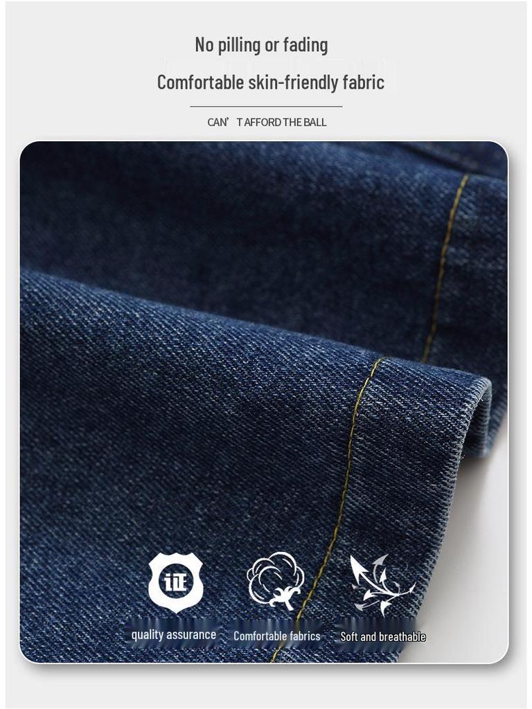 Jente denim vestkjole og langermet toppsett - Vår/høst 2025-kolleksjon for mellomstore og store barn