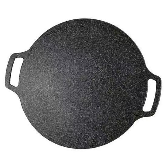 Korean BBQ Non-Stick Stone Grill Plate for Outdoor & Indoor Cooking