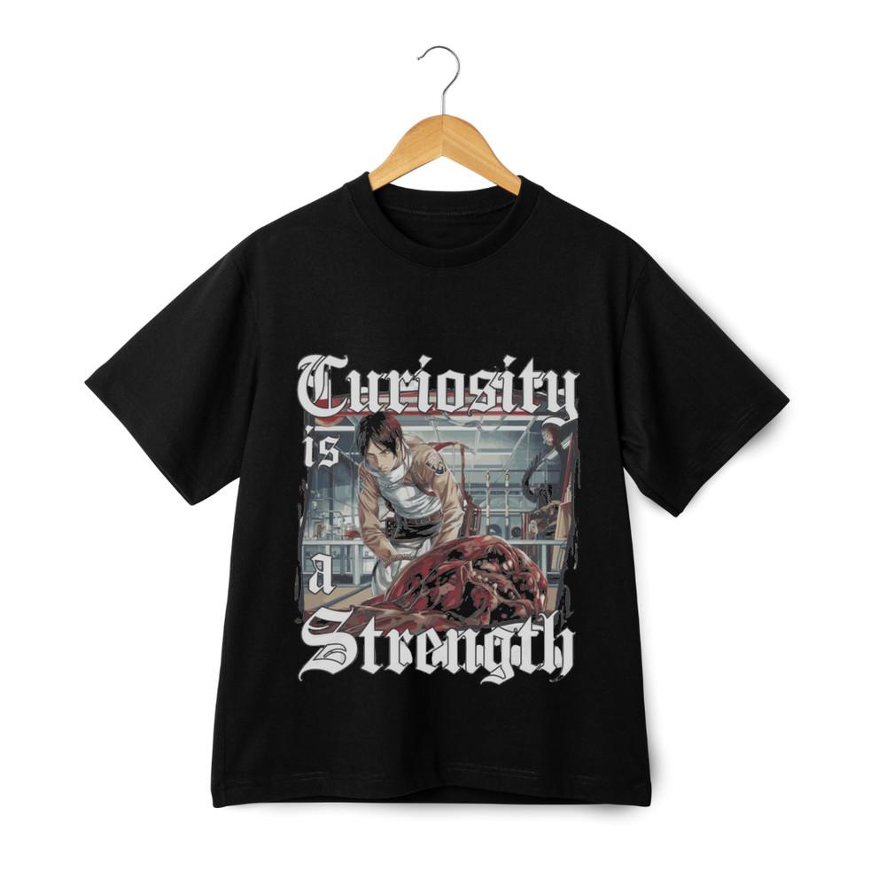 

Attack on Titan Curiosity Quote Unisex Graphic T-Shirt Anime Manga Casual Tee M