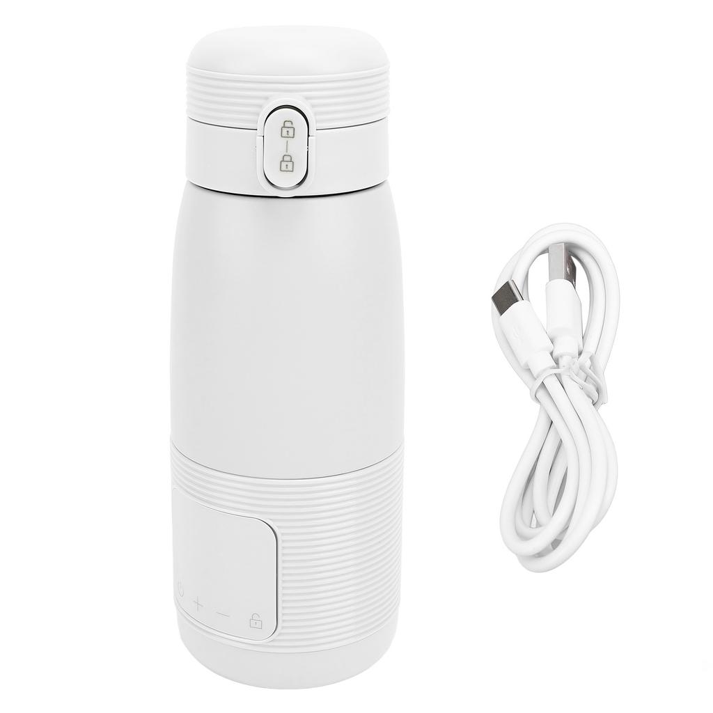 Bærbar Melkevarmer Baby Reise Trådløs Rask Oppvarming USB Oppladbar for Bil Utendørs Hvit
