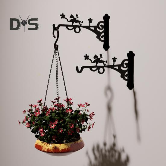 Wand-Pflanzenaufhänger, metallbeschichteter Wandhaken, rostfreie Halterung für den Innen- und Außenbereich zum Aufhängen von Pflanzen, Windspiel, Laterne, Vogelhäuschen