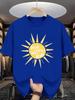 Stylish Unisexs Tshirt 100 Cotton Sunny Pattern Print Casual Comfortable Loose Fit Street Style