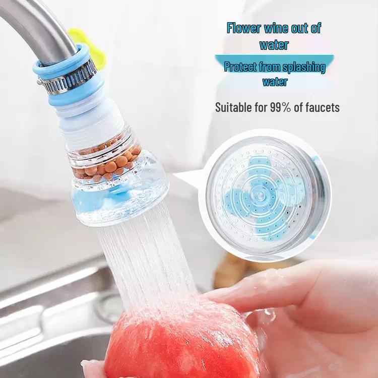 Splash-Proof Faucet Attachment: Universal Tap Extension with Filter for Kitchen Water Saving