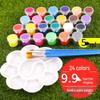Set de Vopsele Acrilice Impermeabile pentru Copii: 24 Culori cu Pensule pentru DIY și Graffiti