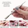 Stainless Steel Cuticle Pusher Set, Dual-Ended, Sharp Edged, Spoon-Shaped, Low Allergy, Nail Care Tools for Manicure and Pedicure