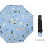 Automatic Manual Folding Umbrella Sun Rain Protection UPF50 Black Coating Cartoon Design 8-Rib Lightweight Adult
