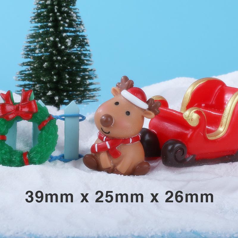 Ornaments Santa Claus Snow Scene Window Display Accessories Resin Accessories Handicrafts Home Decoration