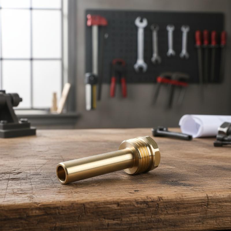 56mm Brass Protection Tube with Corrosion Resistant Copper Bushing for High Temperature Sensor Monitoring Systems