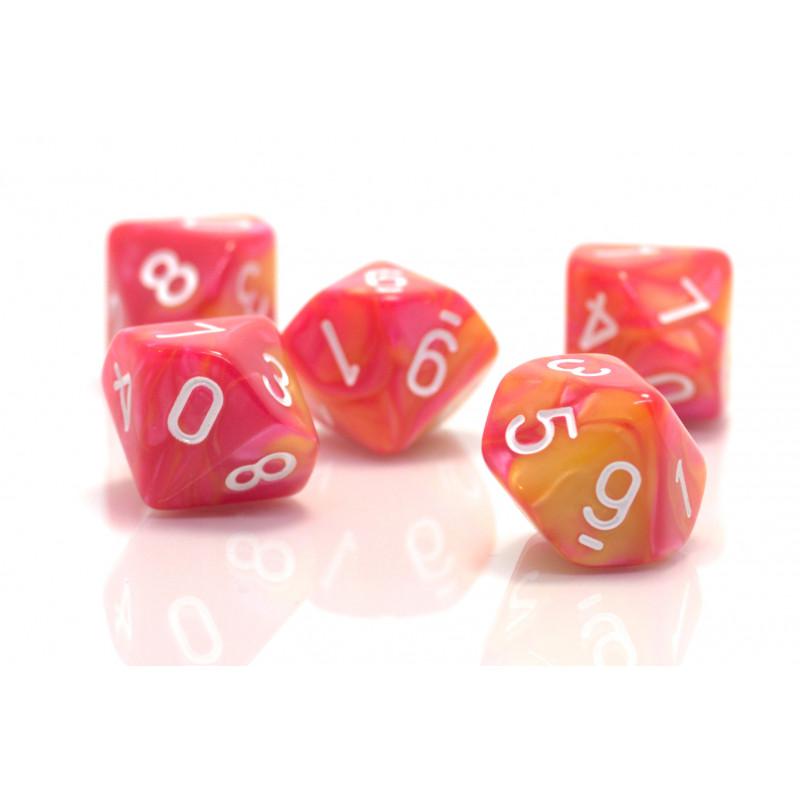 Kostka rpg kość dziesięciościenna k10 mocy ognia 0-9