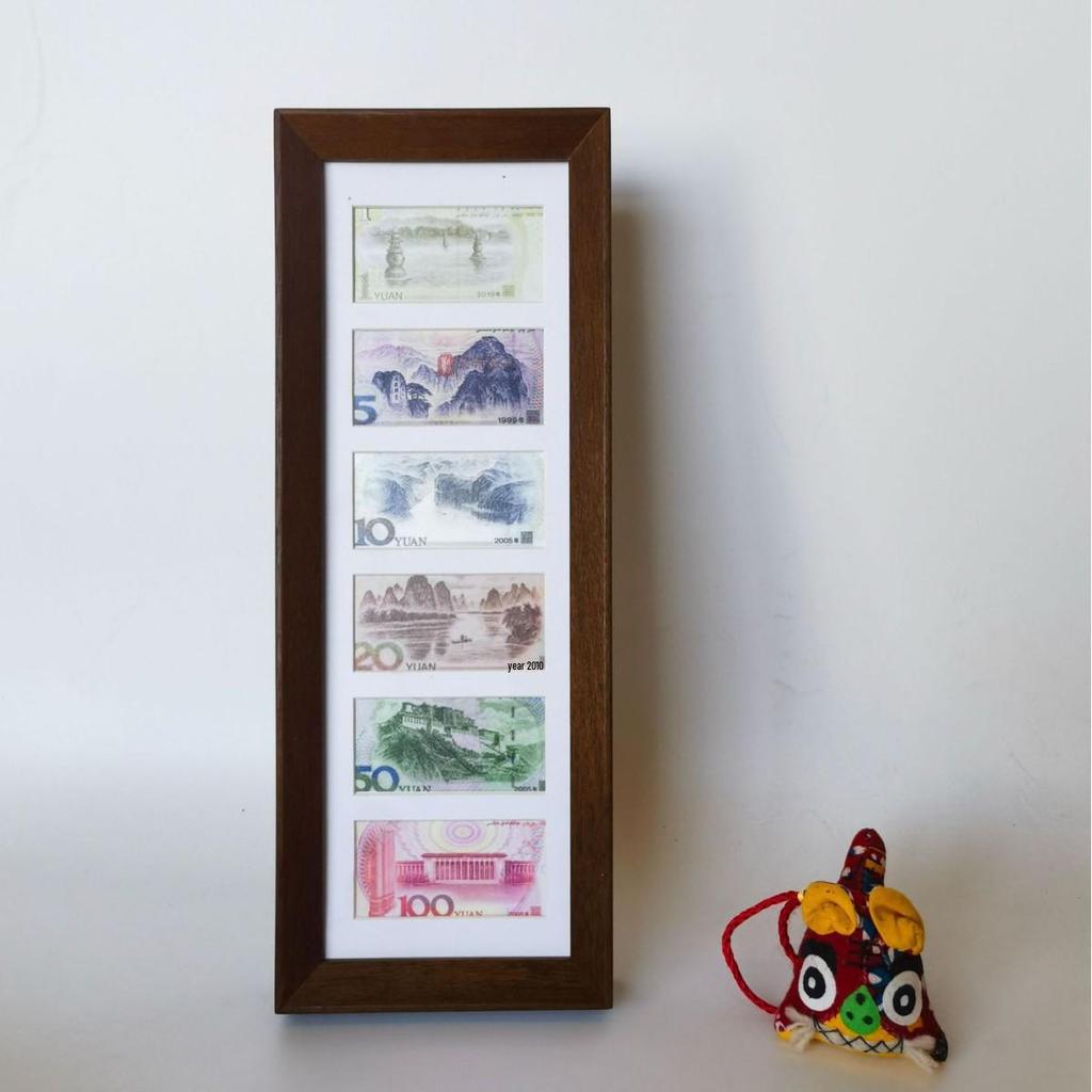 Black Walnut & Sandalwood Photo Frame: Red Envelope Display, New Year Wooden Gift, Desktop Decor.