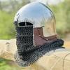 Medieval Viking Chainmail Helmet – Barbute Design, Full Head Coverage, One Size Fits Most