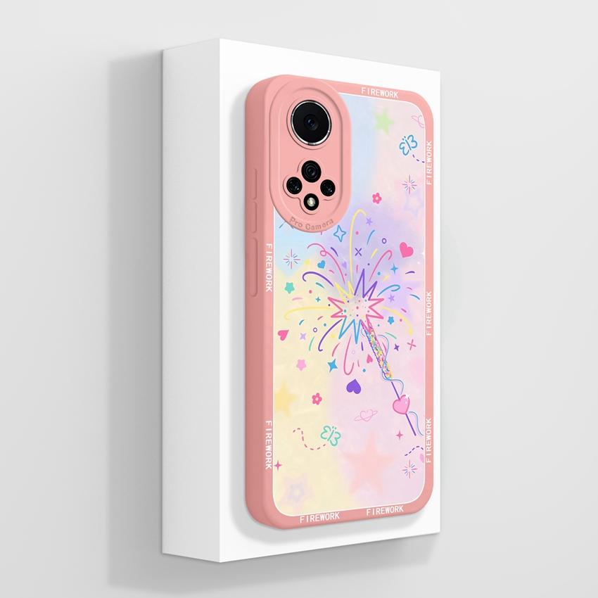 For Huawei Nova 9 10 11 Pro Y60 Y72 Phone Casing Pretty Watercolor Flowers Patterns Liquid Silicone Anti Drop Premium Protection Cover For Huawei Case