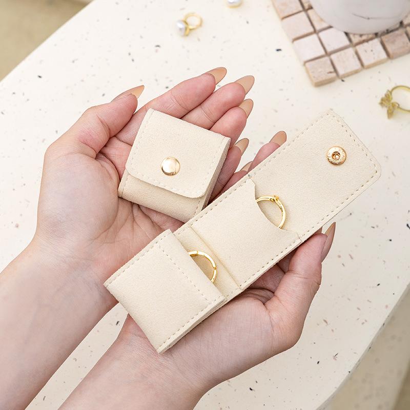 Mini Travel Jewelry Bag Jewelry Organizers Storage Foldable Travel Jewelry Organizer Case with Buckle Necklace Ring Storage Bag