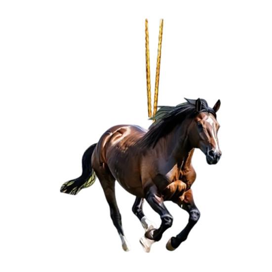 

Рождественское 2D украшение в виде лошади, акриловое плоское украшение для подвешивания в виде лошади, сувенир в виде лошади, украшение на рождественскую елку для любителей лошадей, подарки, праздничный декор I
