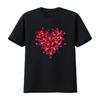 Hearts Women Girls Valentine S Day Heart Cute T Shirt Black X Large Vintage Washed Casual Soft Versatile Unisex Comfortable