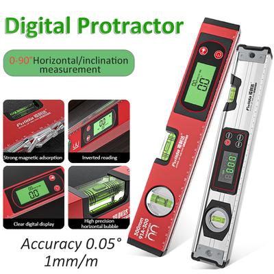 Digitaler Winkelmesser Winkelfinder Neigungsmesser Elektronische Wasserwaage 0-90° Neigungsmesser Neigungsskala Lineal Libelle Magnetische Wasserwaage