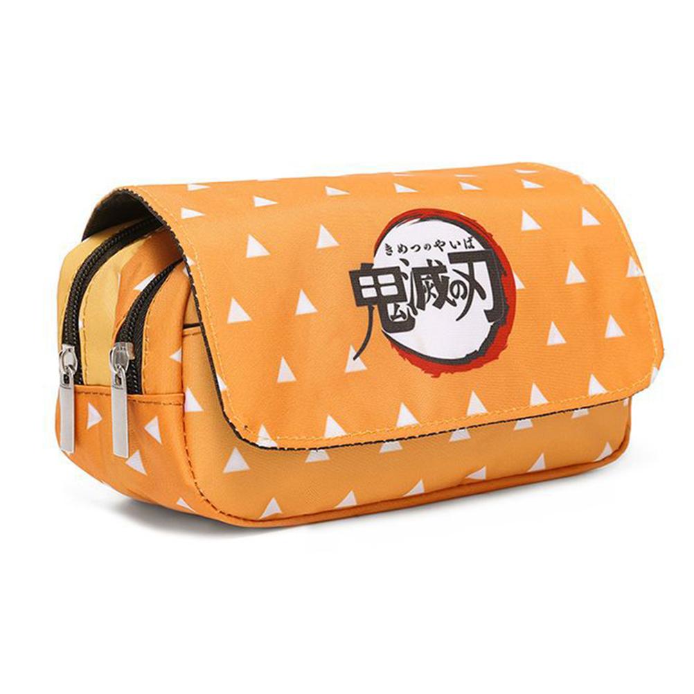 Pencil Case Large Capacity Cartoon Anime Pencil Case Double Layer Canvas Pencil Bag Gift for Girls