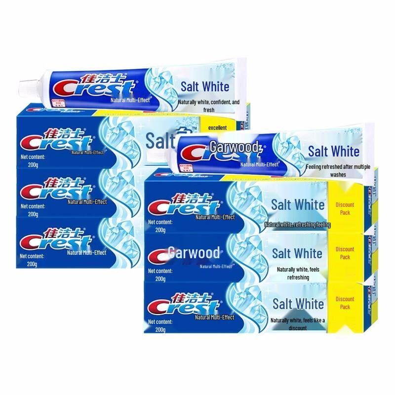 Crest Salt Whitening & Fresh Breath Toothpaste 6-Pack