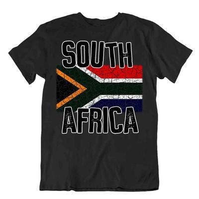 Vlag T-shirt Zuid-Afrika Mode Land Souvenir Cadeau T-shirt Trots logo
