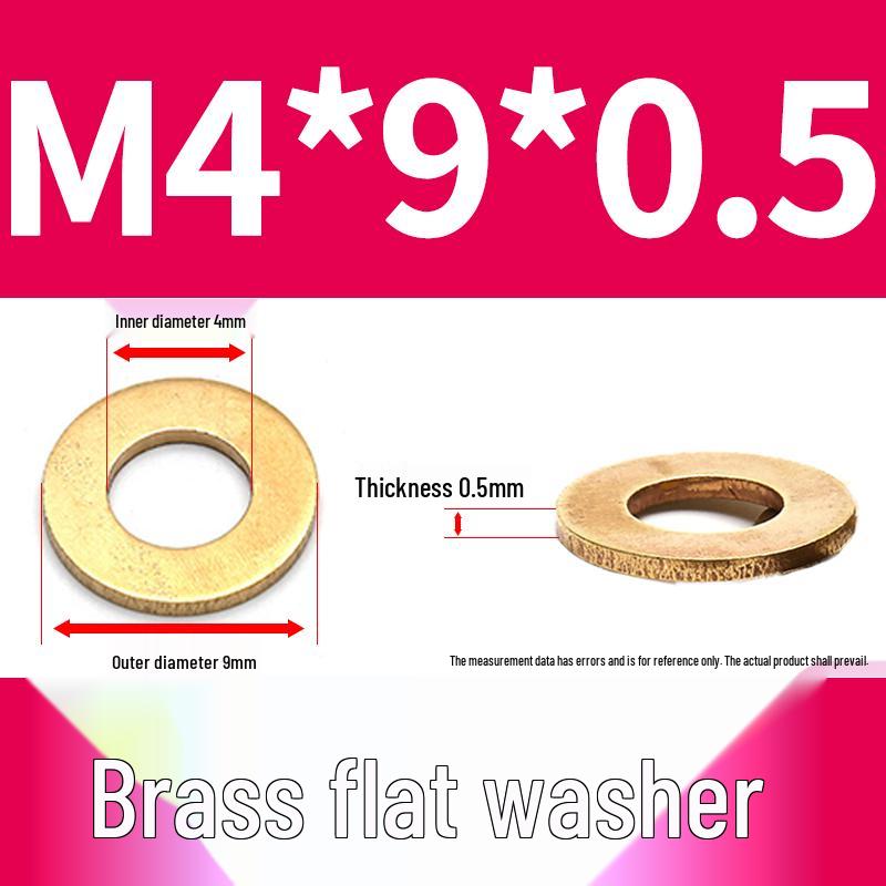 Brass and Copper Shim Washers: Sizes M2-M20
