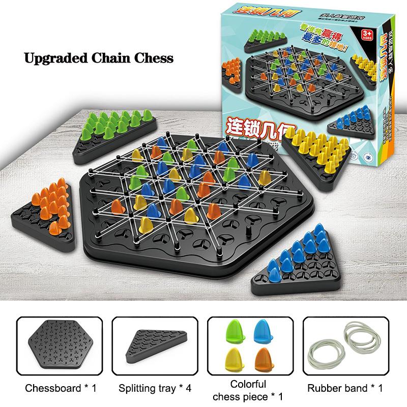 

Геометрическая цепочка Треугольник Шахматная головоломка Игра Игрушка Настольная игра Логическое мышление Игра с резинкой Вечеринка Семья Интерактивный Набор для битвы A2