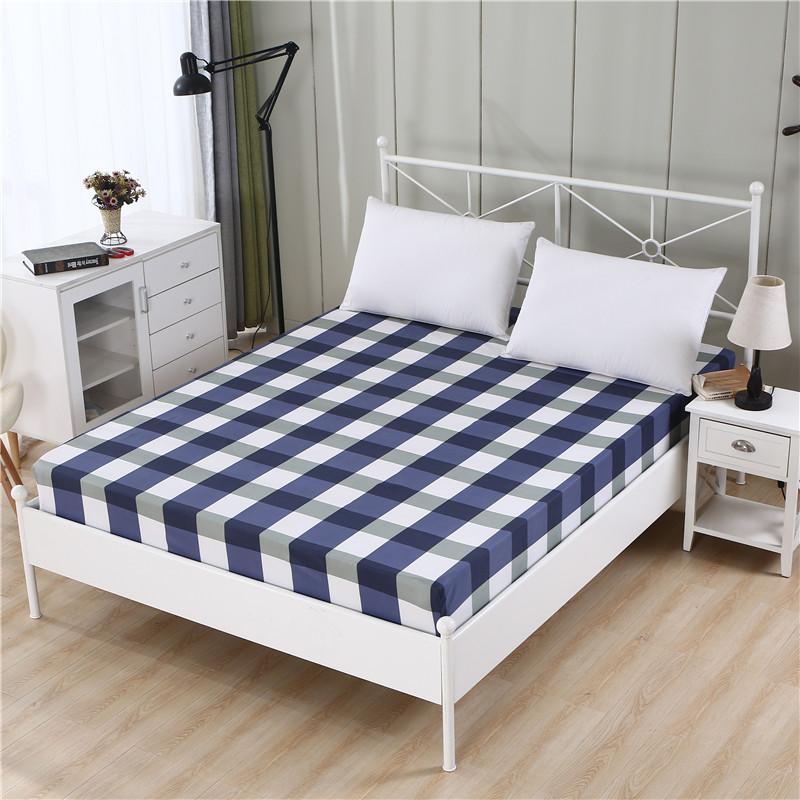 Lagmta 100 Polyester Fitted Sheet Elastic Band Mattress Cover Printed Bed Sheet 4 Corners
