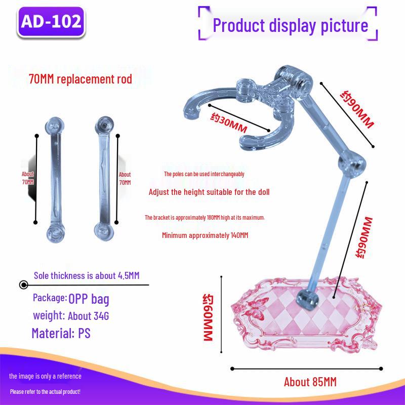 Adjustable BJD Stand for 12/8/6-Point Dolls - Stable, No Wobbling