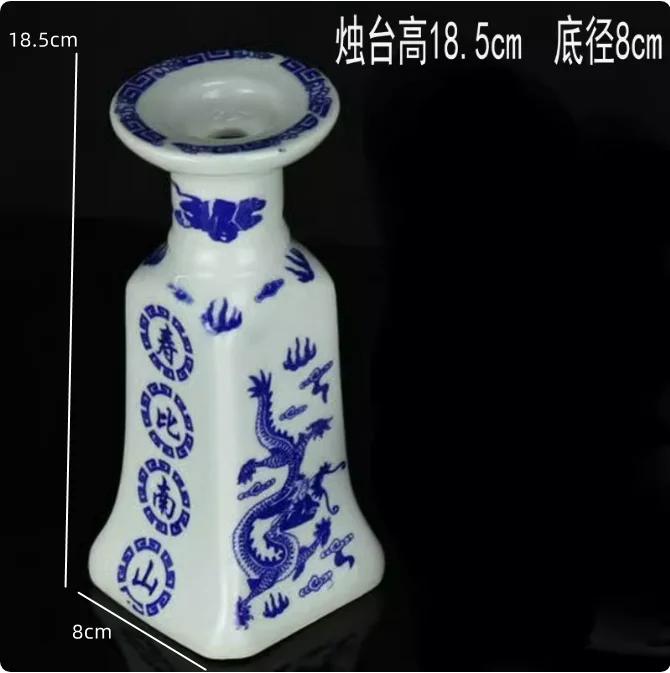 Jingdezhen Ceramic Incense Burner Blue and white porcelain candle stand Offering ornaments in front of Buddha
