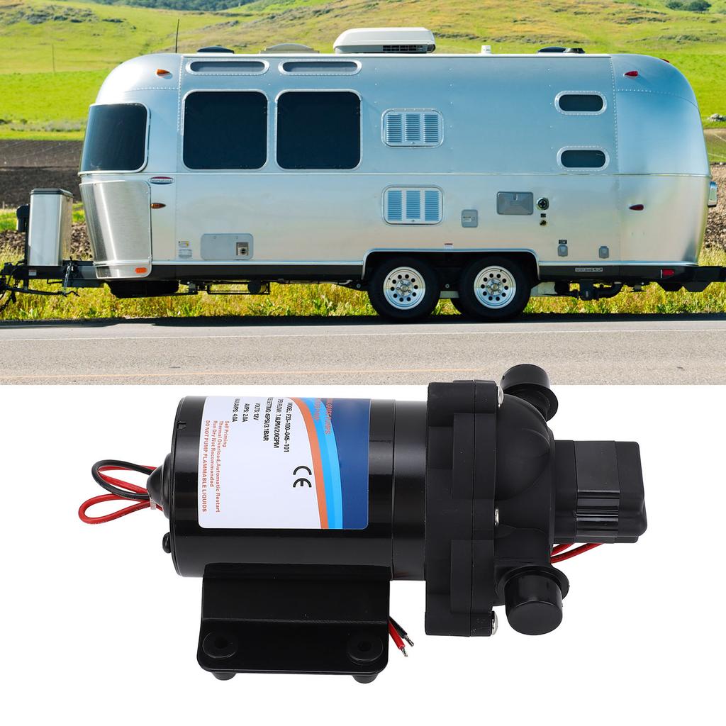 Selbstansaugende Membranwasserpumpe, 12 V DC, 2,0 GPM, 45 PSI, Frischwasserpumpe für Wohnmobile, Marine, Yacht, Caravan