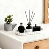 Silicone Oval Storage Tray Marble Pattern Vanity Storage Tray Perfume Storage Tray  Bathroom