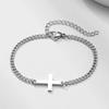 Stainless Steel Cross Religious Christian Bracelet Wristband Jewelry,Waterproof Never Fade Jewelry Gifts for Him
