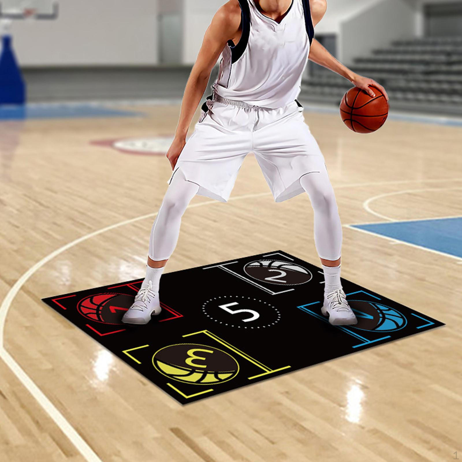 

Баскетбольный тренировочный коврик, противоскользящее оборудование для тренировок на ловкость и шаг... 107cmx76cm