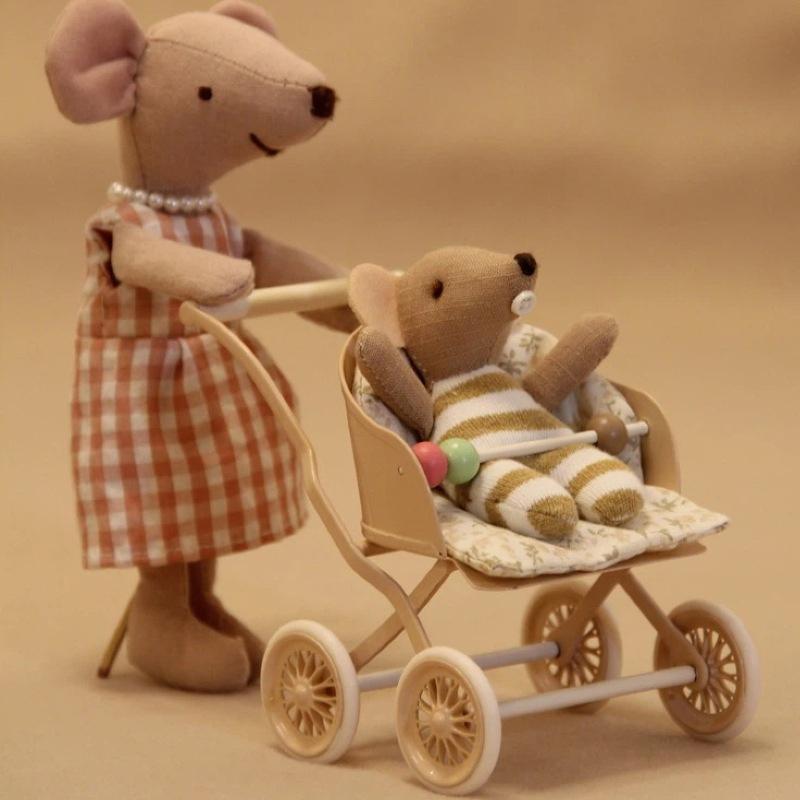 1:12 Miniatyr Kunstig Barnevogn Egnet For Bjd Ob11 Dukkehus Hjemmeinnredning Møbeldekor