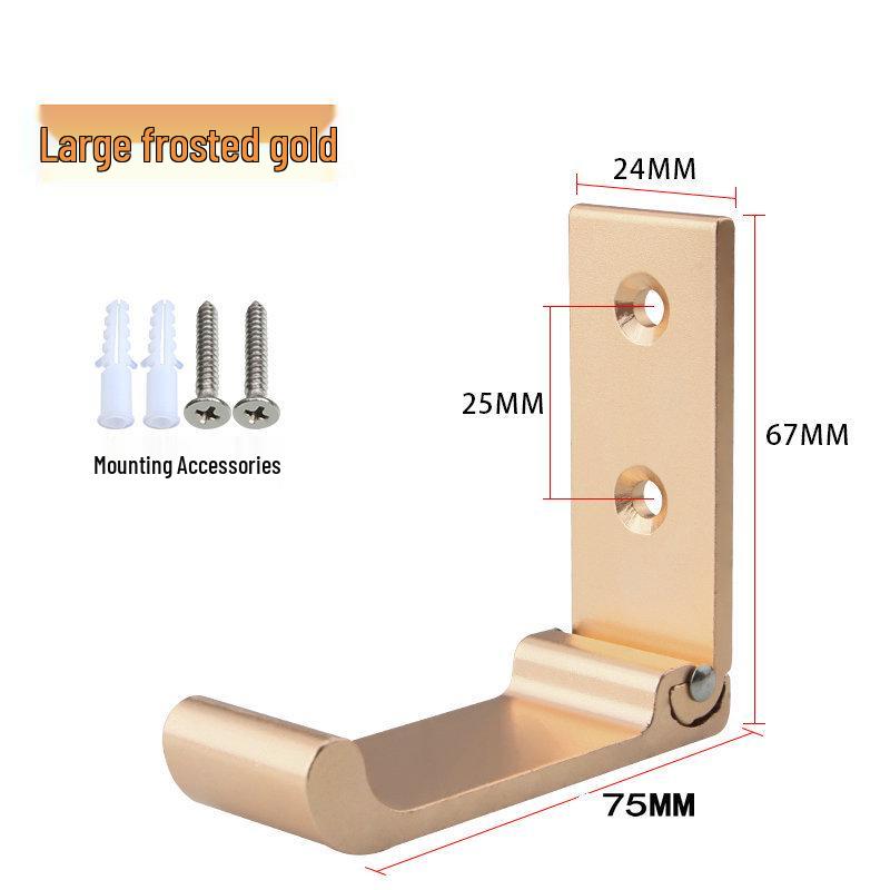 

Невидимый настенный матовый черный и золотой крючок для пальто и шляп - не требует сверления