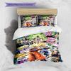 Set cu cuvertură și fețe de pernă cu model de desene animate Decorare casă Cadou de ziua de naștere (1 * husă de pilotă + 2 * fețe de pernă, fără miez)