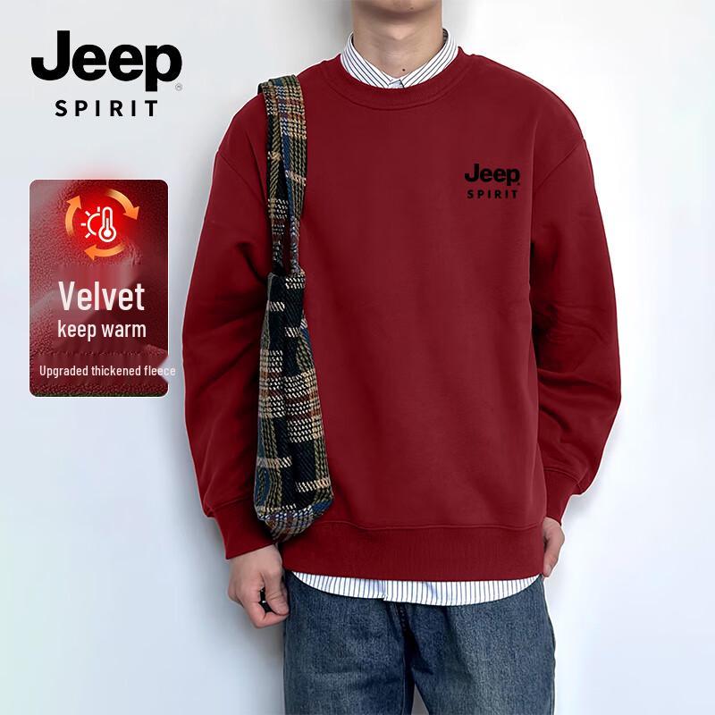 JEEP SPIRIT Men s Crewneck Sweatshirt 4XL
