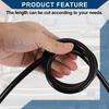 Hihaha Silicone Vacuum Tube Hose for Automobile Vacuum Line High Temperature 5.5ft 1/8" 3.0mm Inner Diameter 3.5mm Thickness 1pc Black
